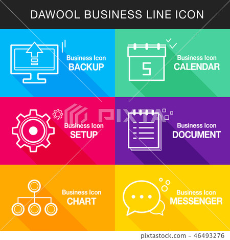 Simple line icon collection 46493276