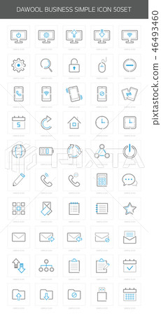 Simple line icon collection - Stock Illustration [46493460] - PIXTA