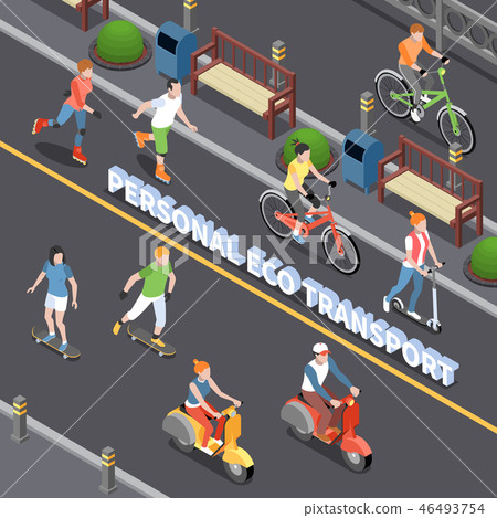 Personal Eco Transportation Composition 46493754