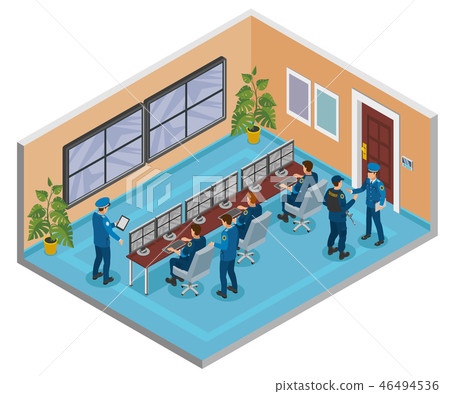 Security Systems Isometric Composition  46494536