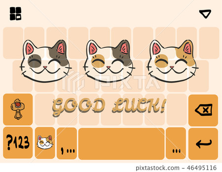 Mobile keyboard template Mobile keyboard template 46495116