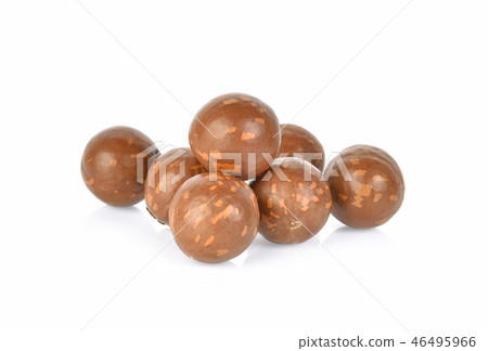 macadamia nuts on white background macadamia nuts on white background 46495966