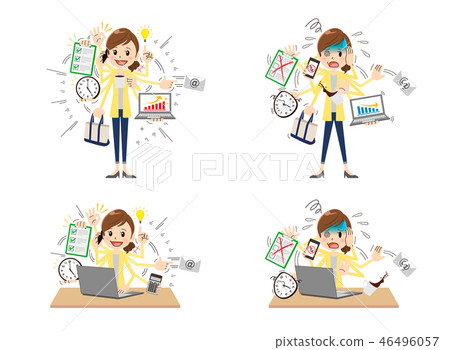 Multitasking woman set Multitasking woman set 46496057