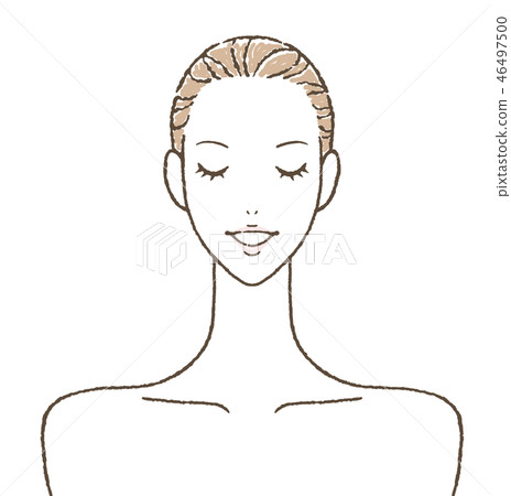 Smiling woman with closed eyes 46497500