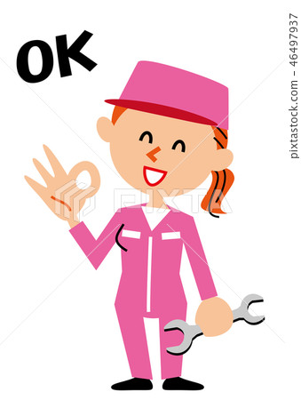 OK Female Mechanic - Stock Illustration [46497937] - PIXTA