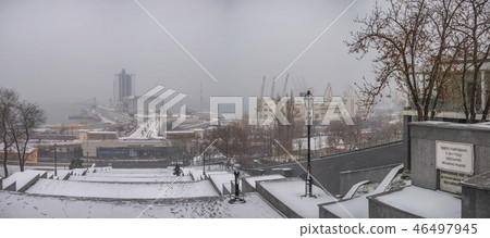Snowy morning in Odessa, Ukraine 46497945