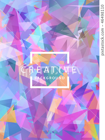 Cool purple triangle pattern for A4 template 46498110