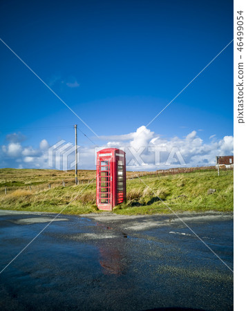 Traditional red Telephone box, Scotland, United Kingdom 46499054