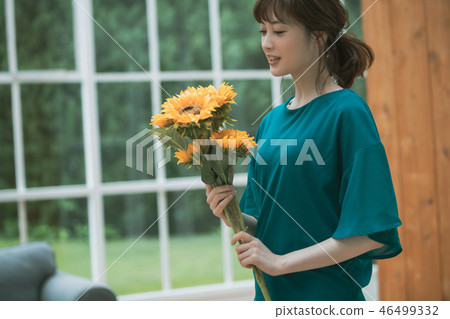sunflower, sunflowers, female 46499332