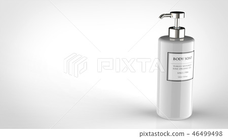 Body soap bottle White cylinder Right 46499498