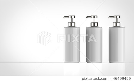 Bottle White Cylinder Front 3 bottles Right 46499499