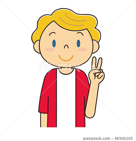 Foreign woman doing peace sign Foreign woman doing peace sign 46500105