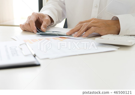 Business people worker or officer count the money 46500121