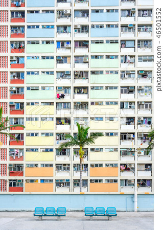 Choi Hung Estate is colourful building,Hong Kong.  46501552