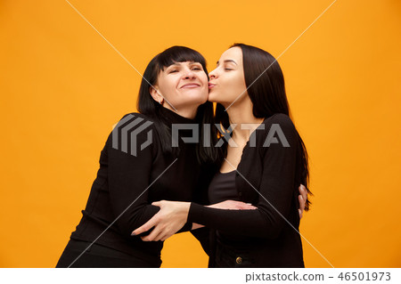 A portrait of a happy mother and daughter A portrait of a happy mother and daughter 46501973