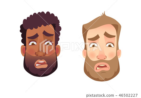emotions of man face set emotions of man face set 46502227
