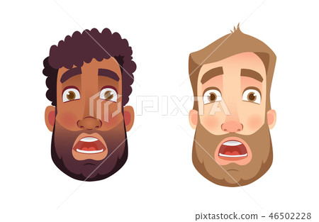 emotions of man face set emotions of man face set 46502228