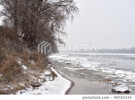 Neva River on the outskirts of St. Petersburg. Neva River on the outskirts of St. Petersburg. 46502434