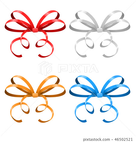 Bows. Thin tied colored ribbons Bows. Thin tied colored ribbons 46502521