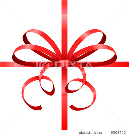 Red bow. Thin tied ribbon Red bow. Thin tied ribbon 46502522