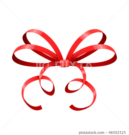 Red bow. Thin tied ribbon Red bow. Thin tied ribbon 46502525