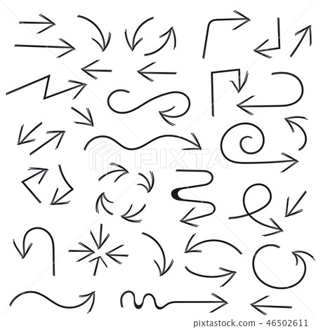 Set of black filigree arrows Set of black filigree arrows 46502611