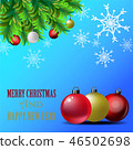 Christmas and New Year greeting card background. 46502698
