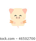 Simple cute pig vector 46502700