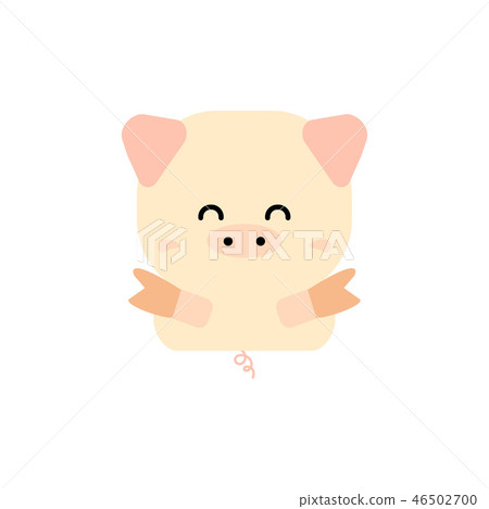 Simple cute pig vector Simple cute pig vector 46502700