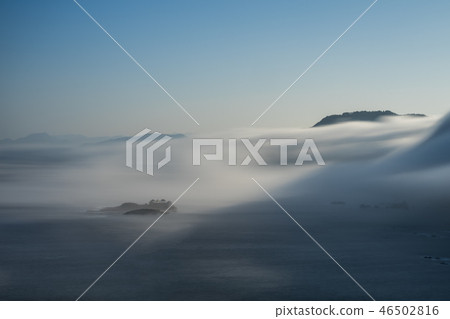 Ryugu城堡Gogashima包裹在雲海 Ryugu城堡Gogashima包裹在雲海 46502816