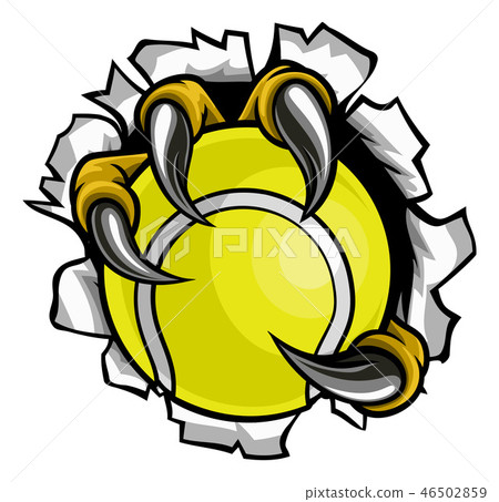 Tennis Ball Eagle Claw Talons Tearing Background 46502859