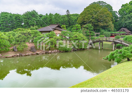 Landscape of island and swamp in Korakuen 46503170