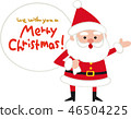 Christmas material Santa Claus carrying a bag Merry Christmas 46504225