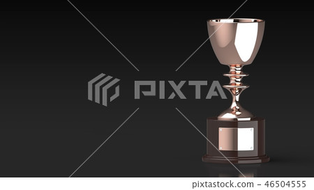 青銅獎杯黑色背景權利 46504555
