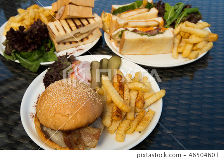 Club Sandwich and Chicken Burger Club Sandwich and Chicken Burger 46504601
