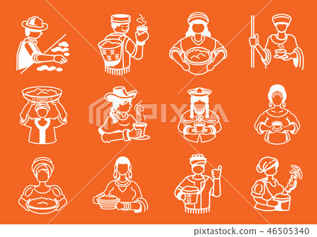 local coffee farmer illustration 46505340