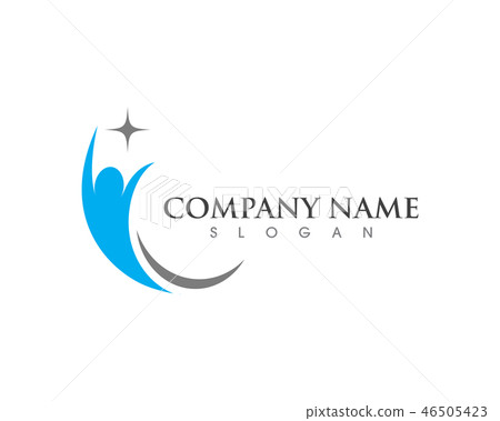 Human character logo sign Human character logo sign 46505423