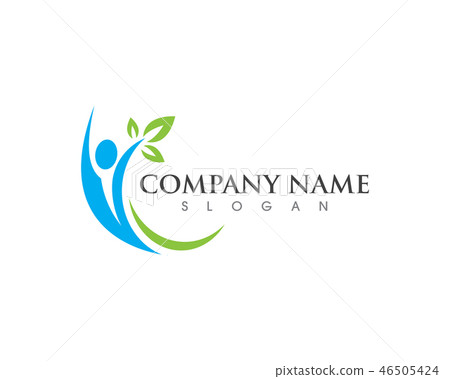 Human character logo sign Human character logo sign 46505424