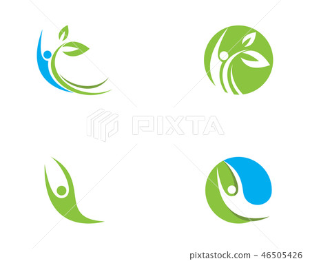 Human character logo sign Human character logo sign 46505426