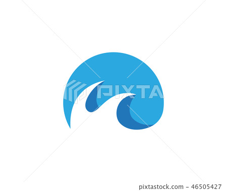 Water wave icon vector Water wave icon vector 46505427