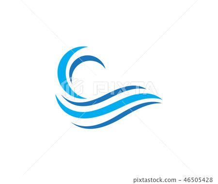 Water wave icon vector Water wave icon vector 46505428