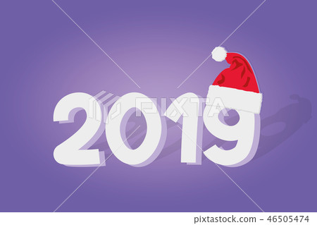 Inscription 2019 is white with a purple shade 46505474