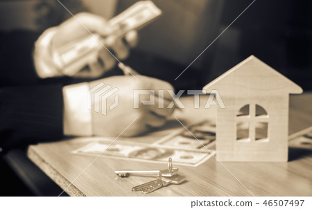 Real estate concept. Buying and selling homes. Real estate concept. Buying and selling homes. 46507497