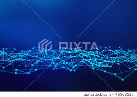 Digital data and network connection triangle lines and spheres i 46508525
