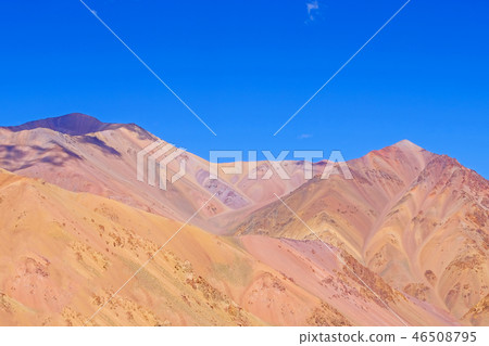Andes landscape near Paso De Agua Negra mountain pass, Region de Coquimbo, Chile to Argentina 46508795