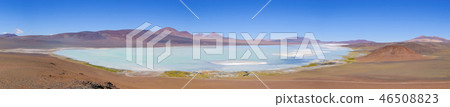 Beautiful green and blue lagoon Laguna Brava, a salt lake in the Argentine Andes, near Paso Pircas Beautiful green and blue lagoon Laguna Brava, a salt lake in the Argentine Andes, near Paso Pircas 46508823