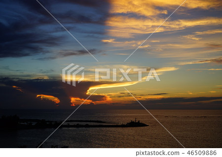 Okinawa valley tea at dusk 46509886