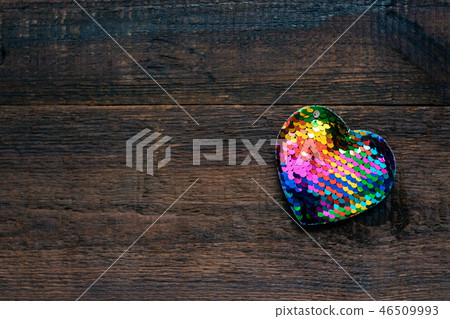 Valentines Day background with Lgbt rainbow heart Valentines Day background with Lgbt rainbow heart 46509993