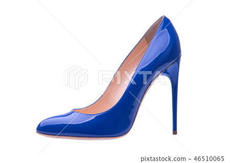 High-heeled shoes. Blue shoes. High-heeled shoes. Blue shoes. 46510065