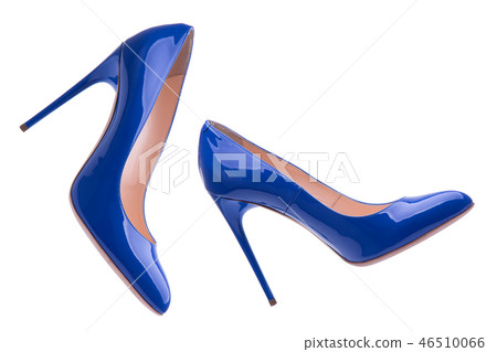High-heeled shoes. Blue shoes. High-heeled shoes. Blue shoes. 46510066